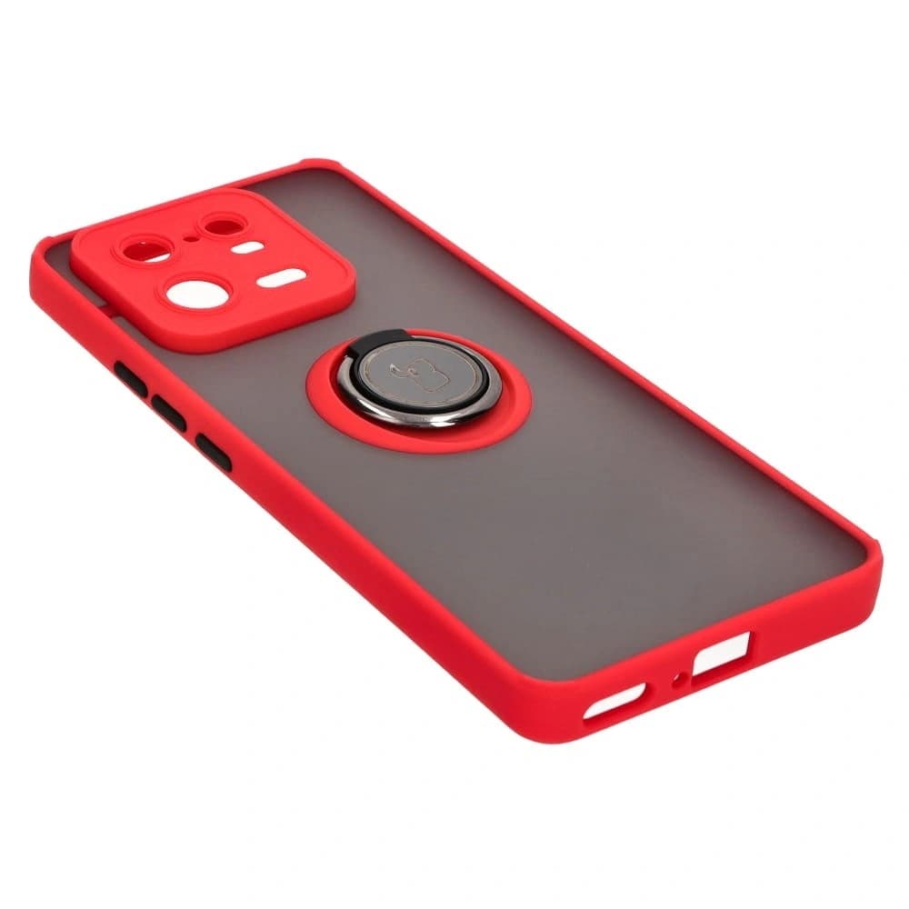 Bizon Case Hybrid Ring Xiaomi 13 Pro smoky with a red frame - 4
