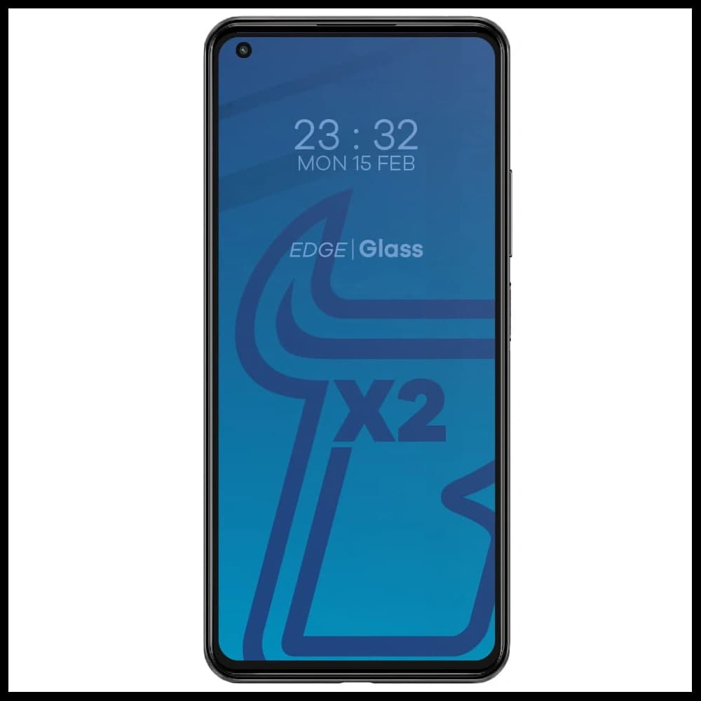 Bizon Glass Edge gehärtetes Glas - [2 PACK] + Linsen Schutz Xiaomi Mi 11 Lite / 5G / 5G NE schwarz - 3