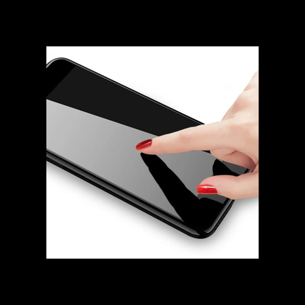 Bizon Glass Edge gehärtetes Glas - [2 PACK] + Linsen Schutz Xiaomi Mi 11 Lite / 5G / 5G NE schwarz - 7