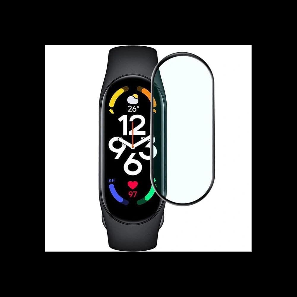 Sklo hybridní Bizon Glass Edge pro Xiaomi Mi Smart Band 7 černé - 6