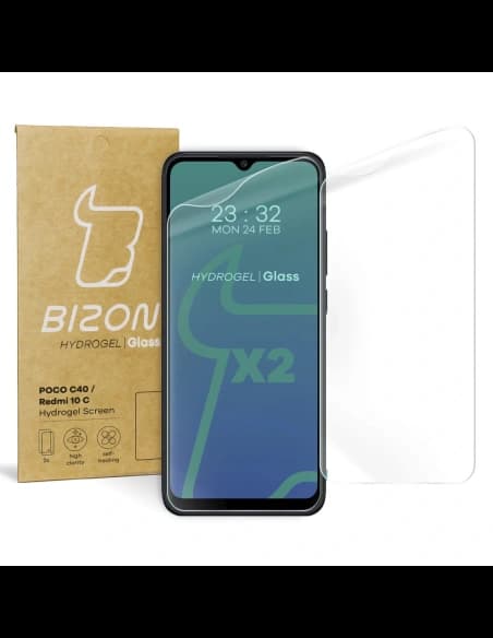 Bizon Glass Hydrogel Poco C40 / Redmi 10C [2 Csomag]