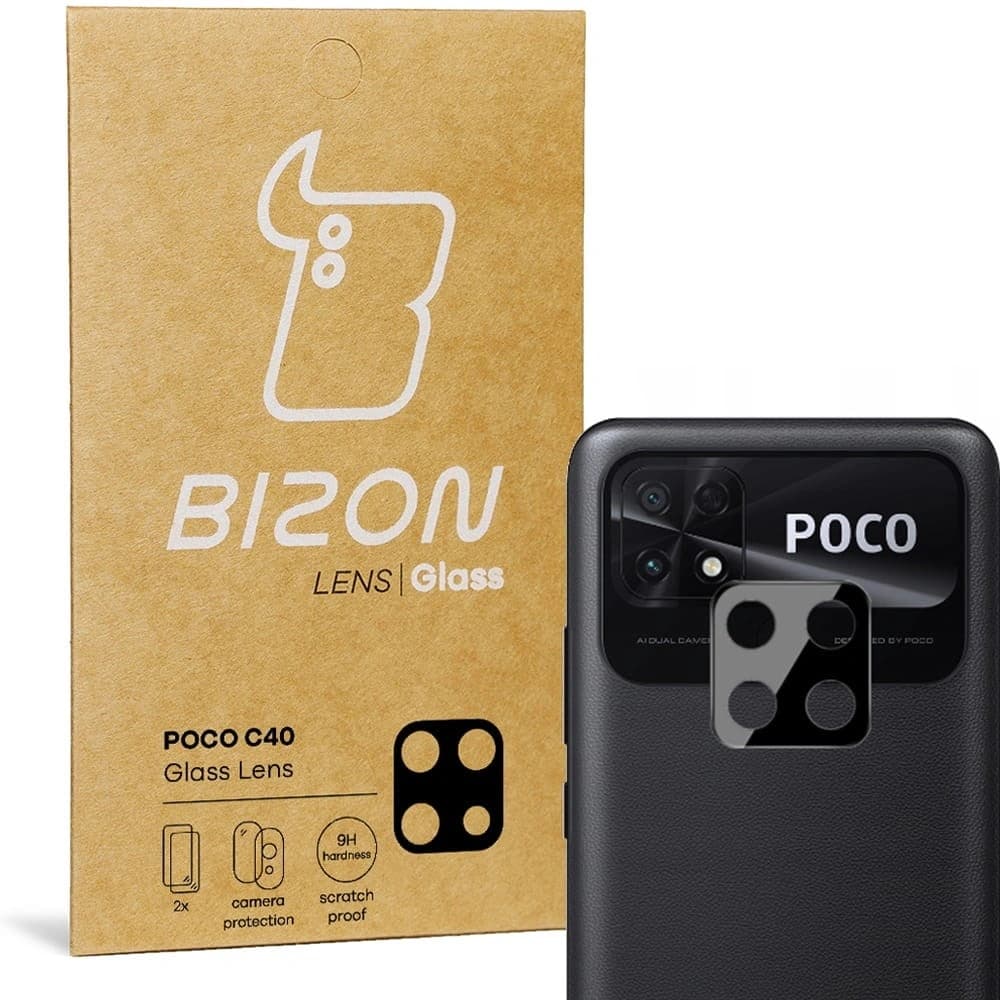 Sklíčko na aparát Bizon Glass Lens pro Poco C40 / Redmi 10C [2 PACK] - 1