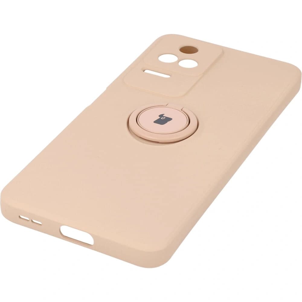 Bizon Case Silicone Ring Sq Xiaomi Poco F4 light pink - 2