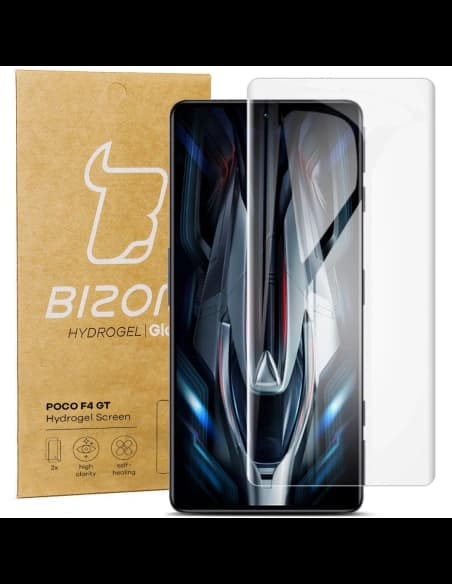 Fólie hydrogelová na displej Bizon Glass Hydrogel Poco F4 GT [2 PACK]