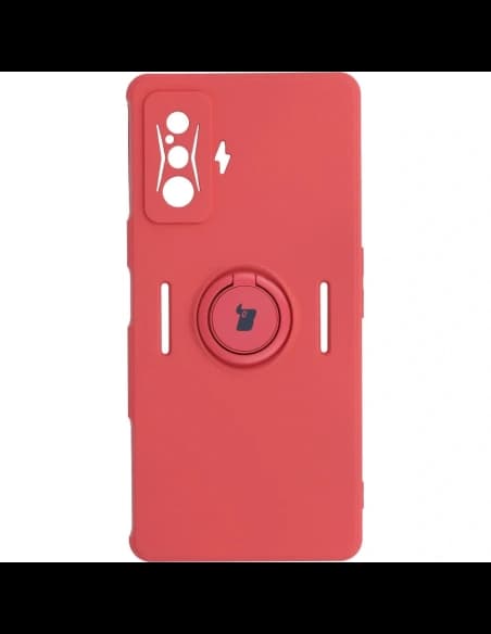 Etui Bizon Case Silicone Ring do Xiaomi Poco F4 GT růžové