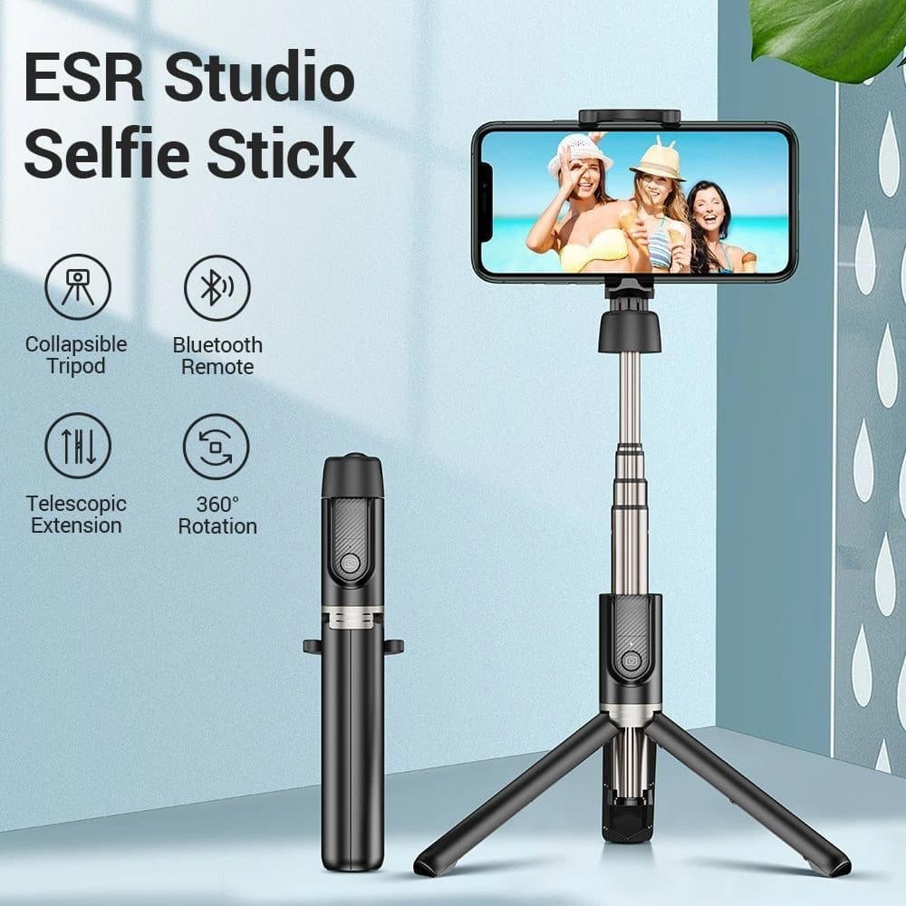 ESR Suport de telefon wireless pentru selfie, negru - 9