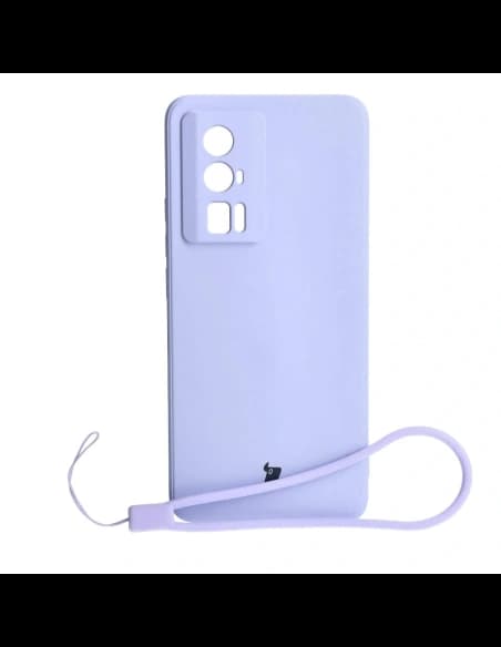 Caz de silicon Bizon Sq Xiaomi Poco F5 Pro violet deschis