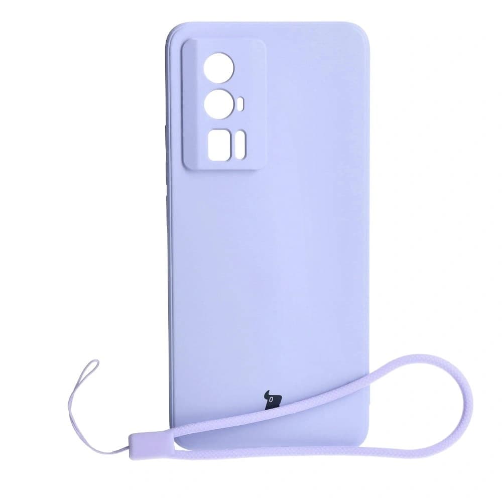 Caz de silicon Bizon Sq Xiaomi Poco F5 Pro violet deschis