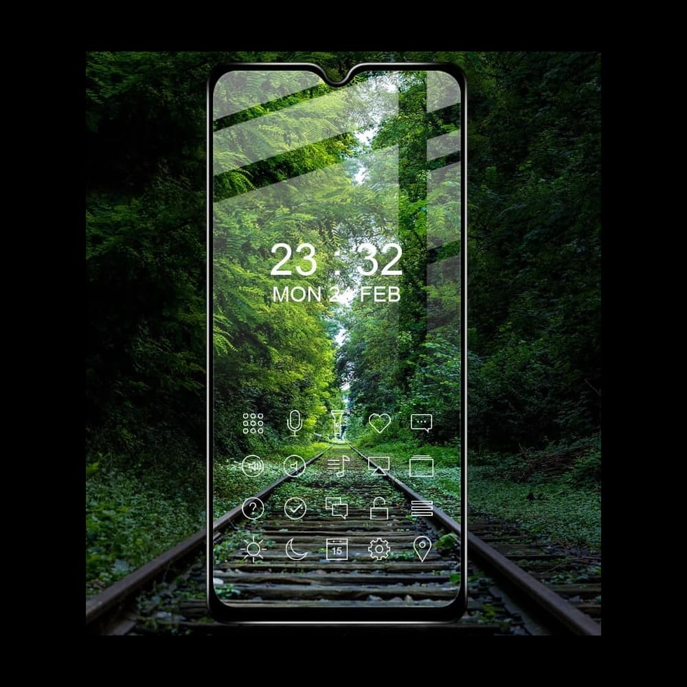 Bizon Glass Edge gehärtetes Glas - [2 PACK] + Linsenschutz Xiaomi Poco M3 schwarz - 8