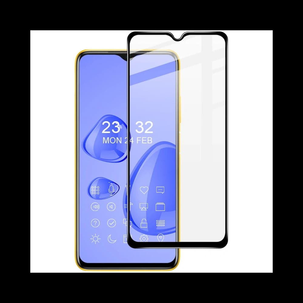 Bizon Glass Edge gehärtetes Glas - [2 PACK] + Linsenschutz Xiaomi Poco M3 schwarz - 9