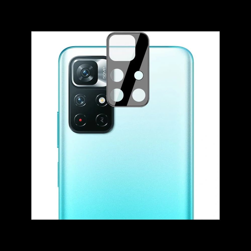 Bizon Glass Edge gehärtetes Glas - [2 PACK] + Linsenschutz Poco M4 Pro 5G / Redmi Note 11S 5G schwarz - 9