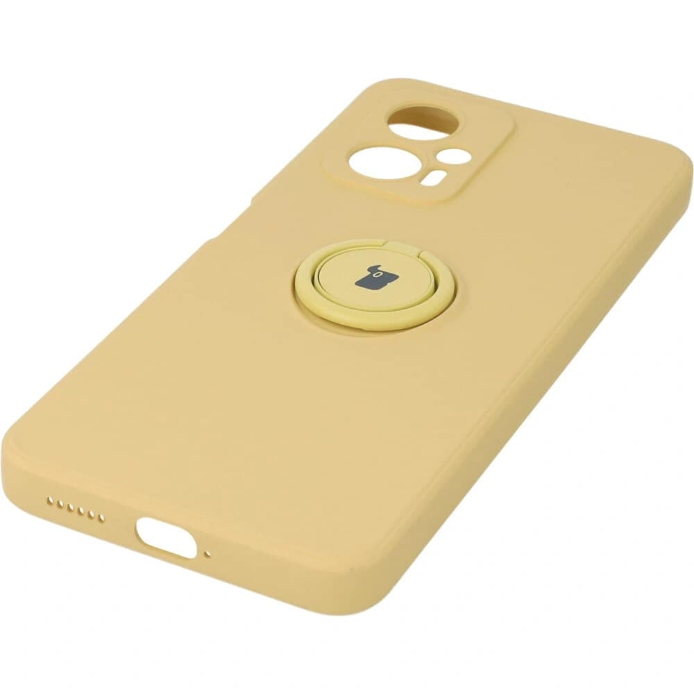 Etui Bizon Case Silicone Ring Sq do Xiaomi Poco X4 GT žluté - 2