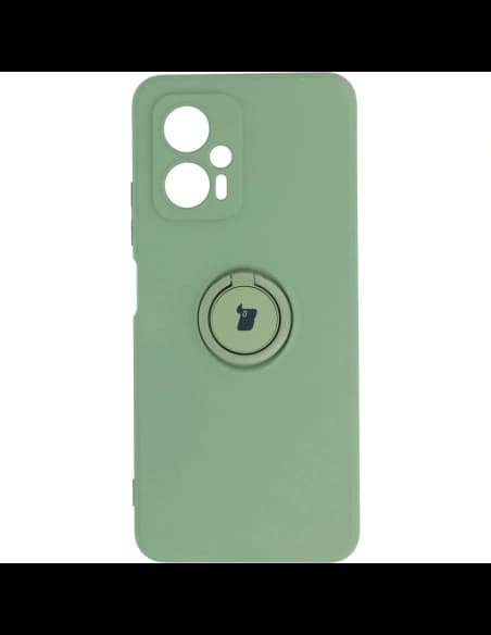 Etui Bizon Case Silicone Ring Sq do Xiaomi Poco X4 GT jasně zelené