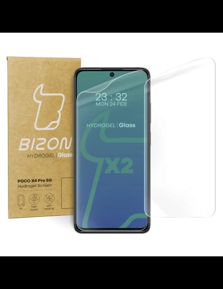 Hydrogel-Folie für Bildschirm Bizon Glass Hydrogel Poco X4 Pro 5G [2 PACK]