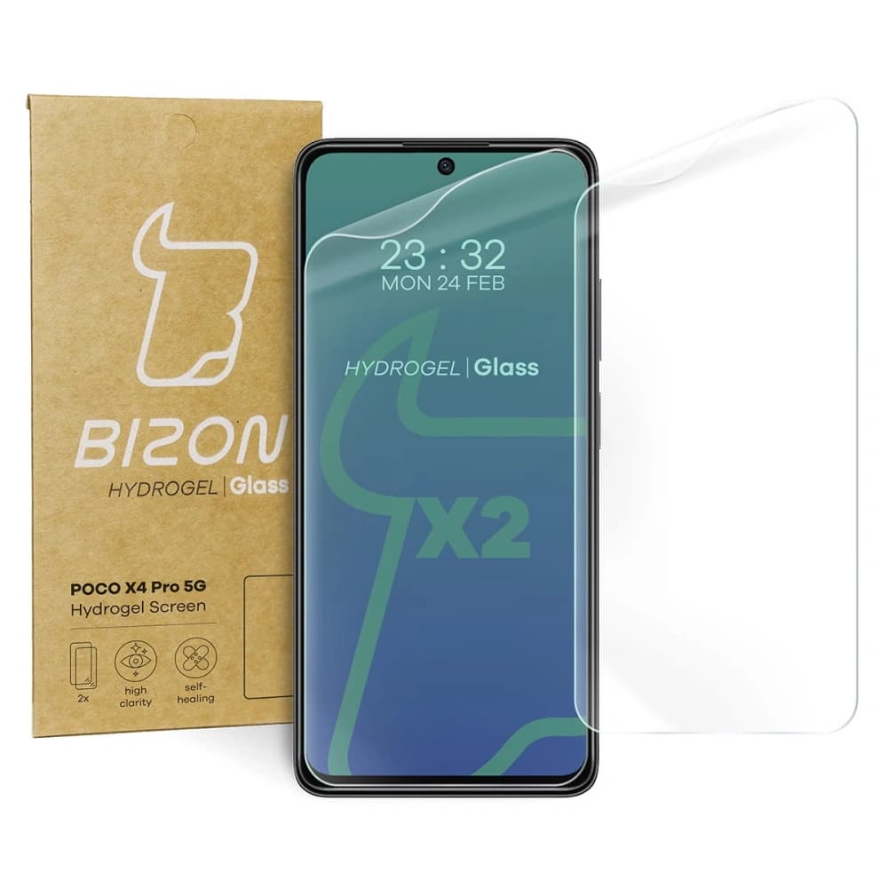 Hydrogel-Folie für Bildschirm Bizon Glass Hydrogel Poco X4 Pro 5G [2 PACK] - 1