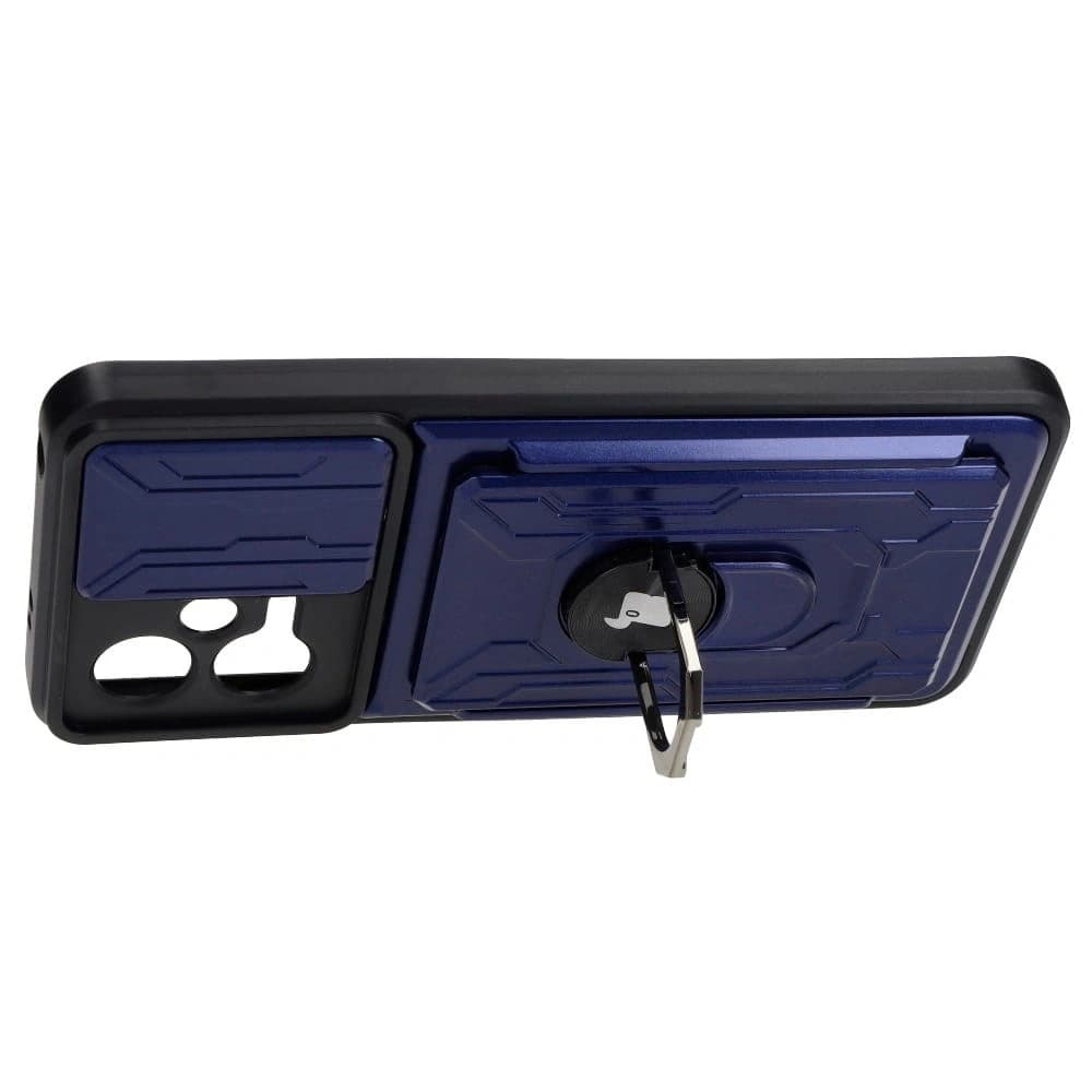 Bizon Case Camshield Kártya Slot Gyűrű Xiaomi POCO X5 sötétkék - 4
