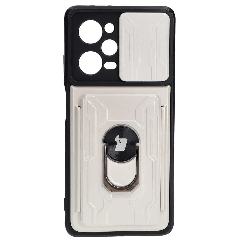 Bizon Case Camshield Card Slot Ring Xiaomi POCO X5 Pro alb