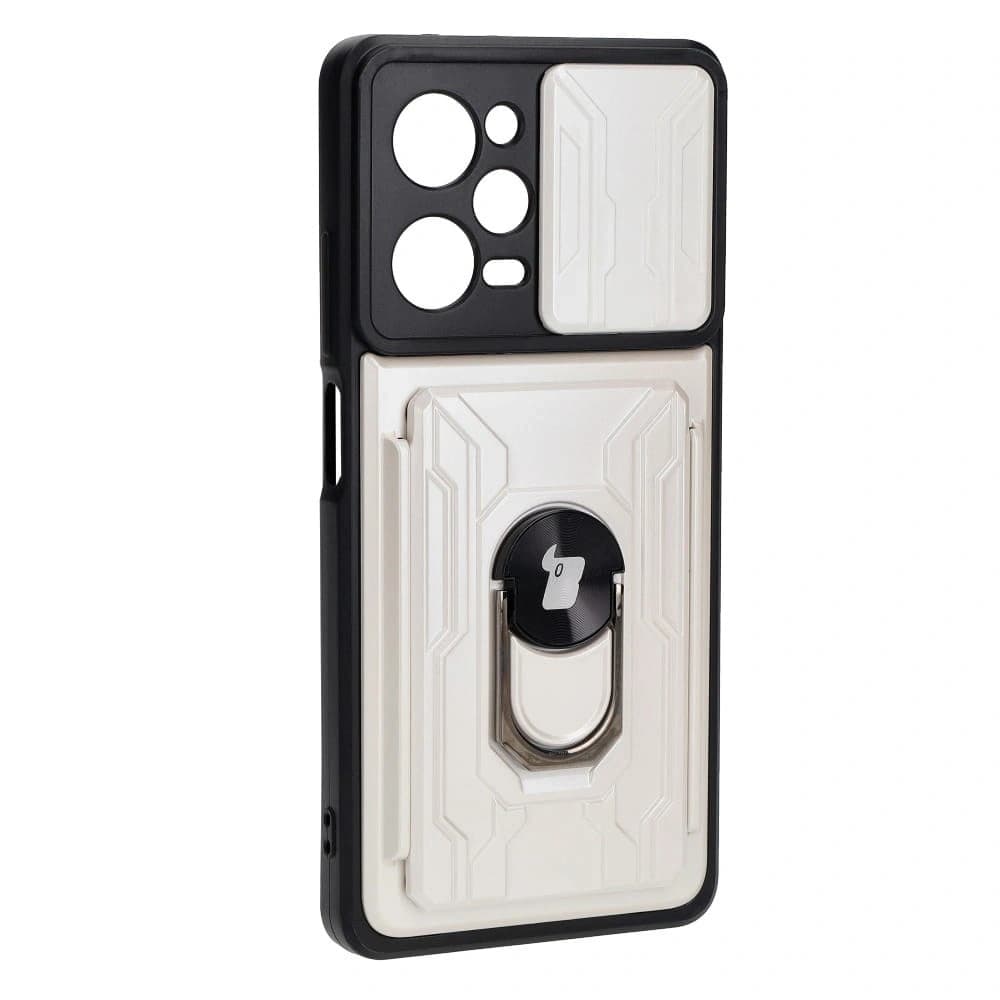 Bizon Case Camshield Card Slot Ring Xiaomi POCO X5 Pro alb - 2
