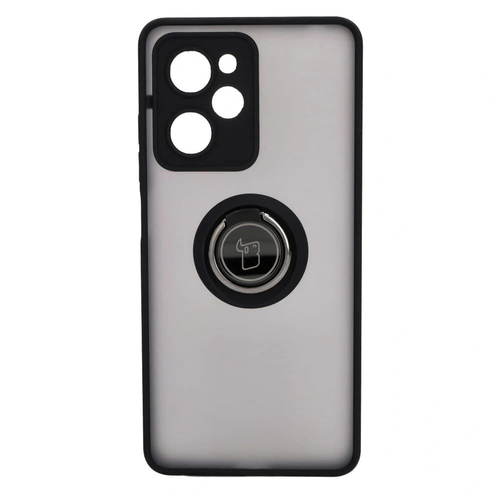 Bizon Case Hybrid Ring Xiaomi Poco X5 Pro fumurie cu un cadru negru - 2
