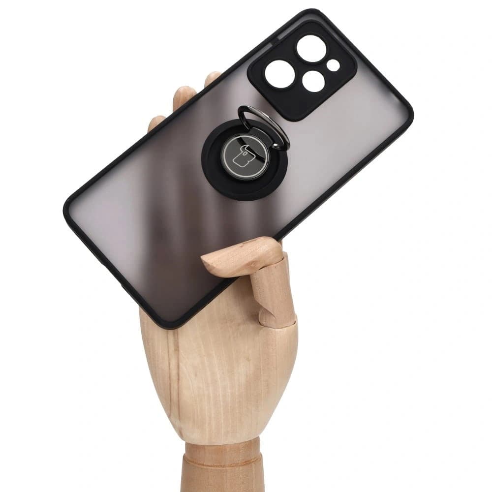 Bizon Case Hybrid Ring Xiaomi Poco X5 Pro fumurie cu un cadru negru - 7