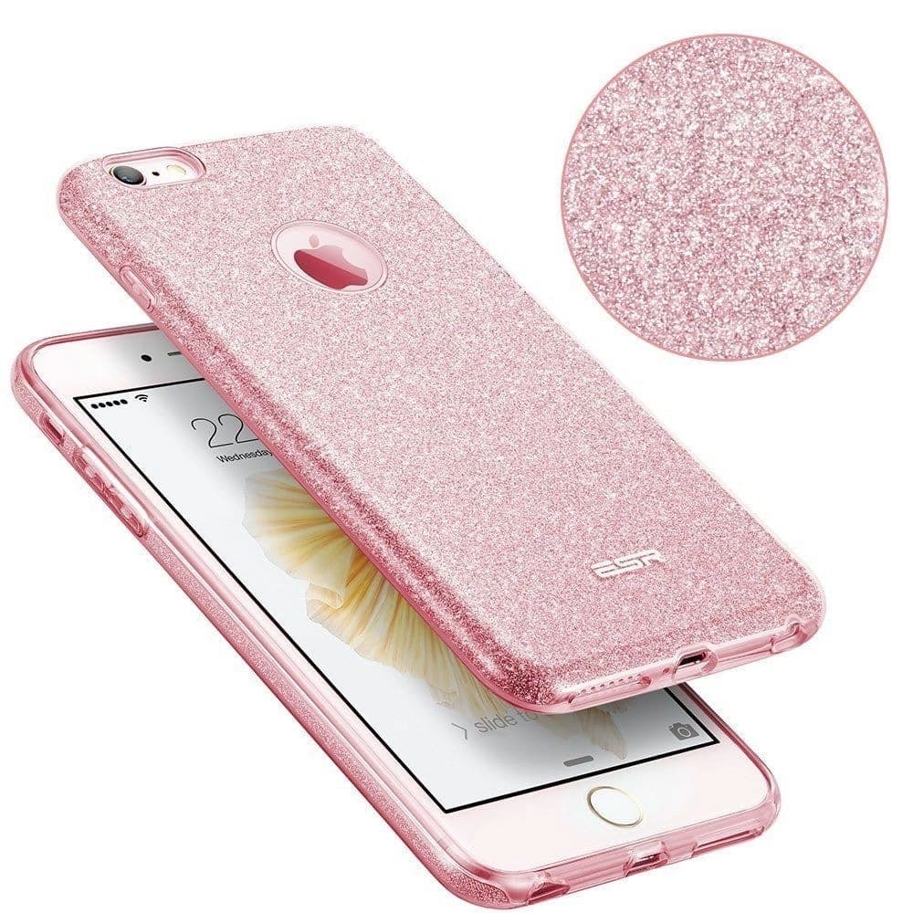Etui ESR Glitter Shine Apple iPhone 6/6s 4.7 Aur roz - 2