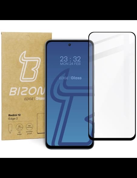 Bizon Glass Edge 2 Redmi 12 black