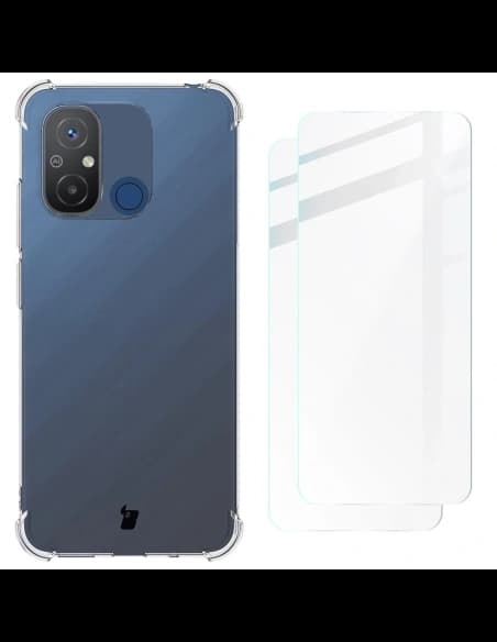 Bizon Case Clear Pack case + 2x screen glass Xiaomi Redmi 12C clear