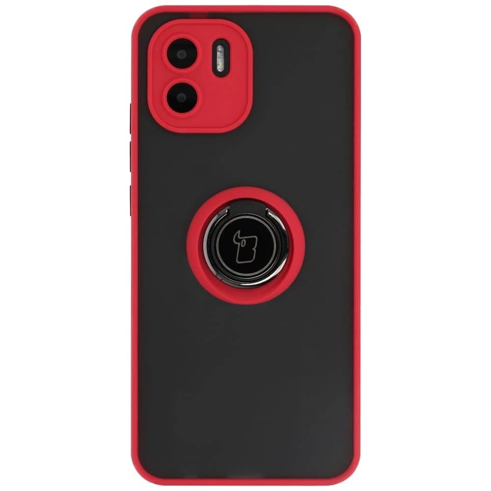 Bizon Case Hybrid Ring Xiaomi Redmi A1 füstös piros kerettel - 2