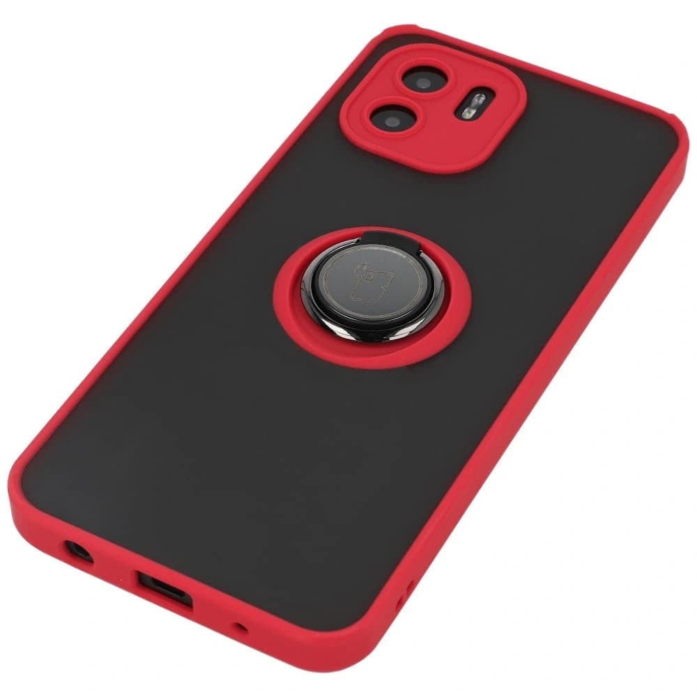 Bizon Case Hybrid Ring Xiaomi Redmi A1 füstös piros kerettel - 4