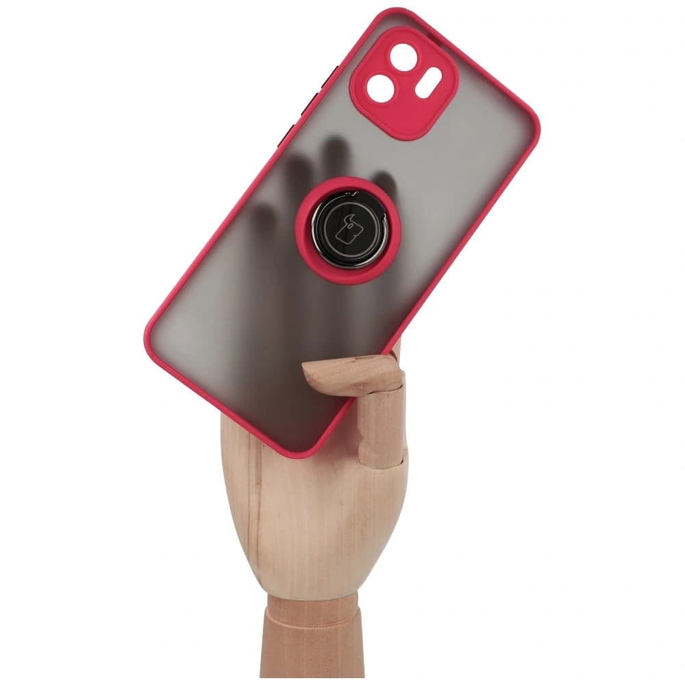 Bizon Case Hybrid Ring Xiaomi Redmi A1 füstös piros kerettel - 7