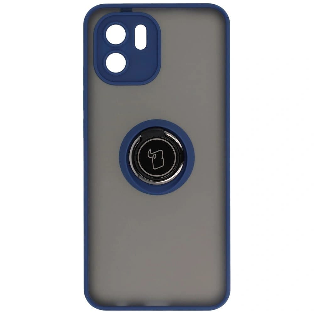 Bizon Case Hybrid Ring Xiaomi Redmi A1 füstös, tengerészkék kerettel - 3