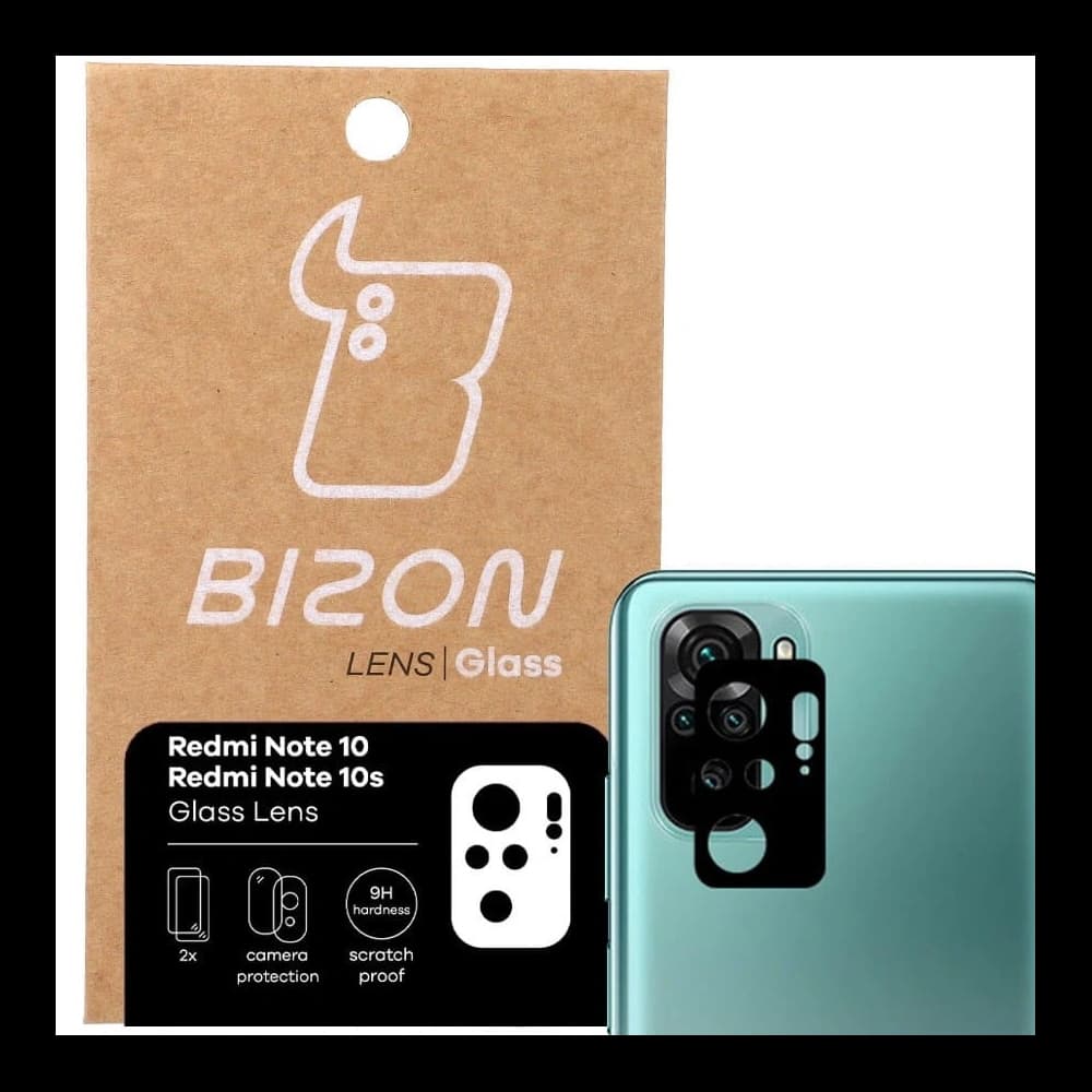 Sklo na aparát Bizon Glass Lens do Xiaomi Redmi Note 10 / 10S [2 PACK] - 1