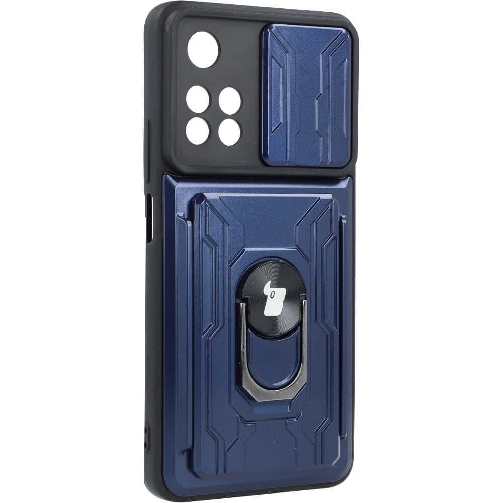 Bizon Case Camshield Card Slot Ring Xiaomi Redmi Note 11 Pro+ 5G navy blue - 2