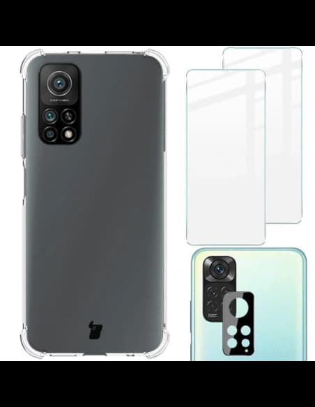 Bizon Case Clear Pack case + 2x screen glass + lens glass Xiaomi Redmi Note 11S 4G clear