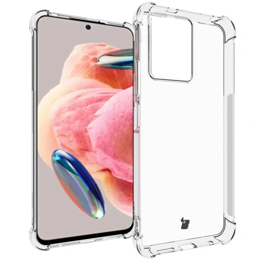 Etui + 2x sklo na obrazovku + objektiv Bizon Case Clear Pack pro Xiaomi Redmi Note 12 4G průhledné - 3