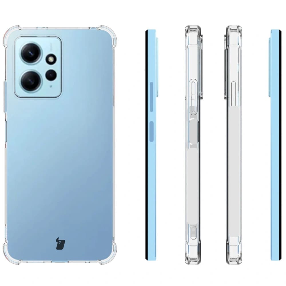 Etui + 2x sklo na obrazovku + objektiv Bizon Case Clear Pack pro Xiaomi Redmi Note 12 4G průhledné - 4