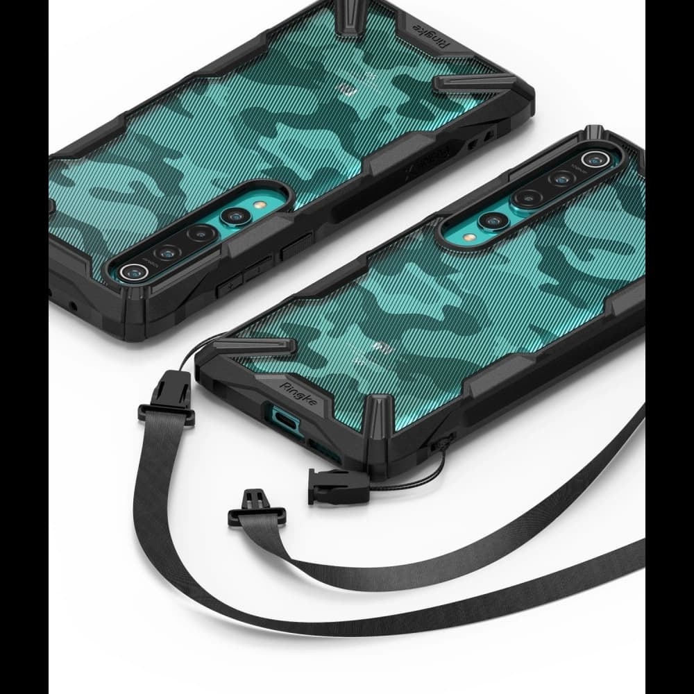 Etui Ringke Fusion-X Xiaomi Mi 10/Pro Camo (Moro) černé - 7