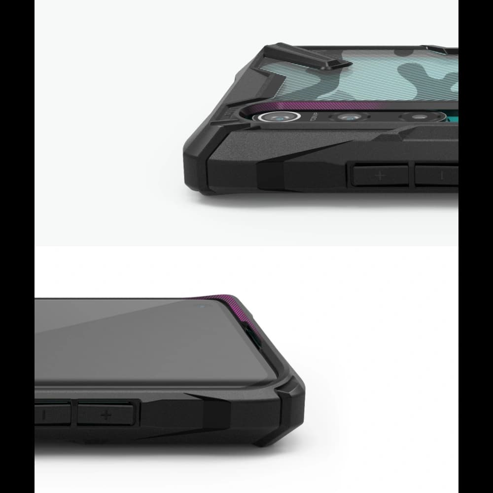 Etui Ringke Fusion-X Xiaomi Mi 10/Pro Camo (Moro) černé - 8