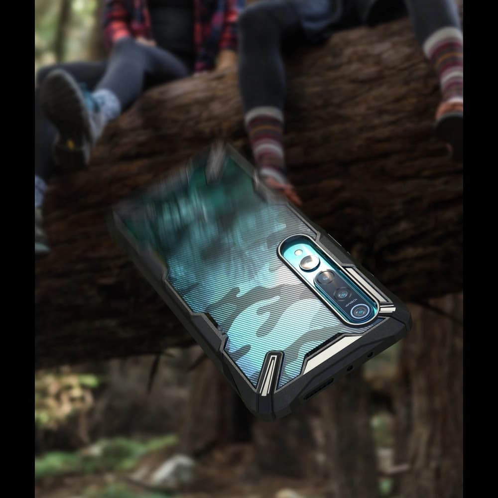 Etui Ringke Fusion-X Xiaomi Mi 10/Pro Camo (Moro) černé - 9