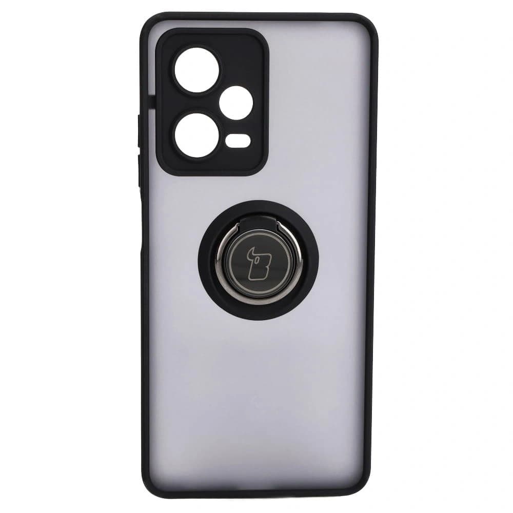 Bizon Case Hybrid Ring Xiaomi Redmi Note 12 Pro 5G rauchig mit einem schwarzen Rahmen - 2