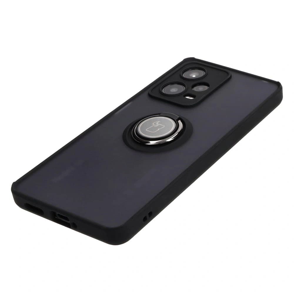 Bizon Case Hybrid Ring Xiaomi Redmi Note 12 Pro 5G rauchig mit einem schwarzen Rahmen - 3