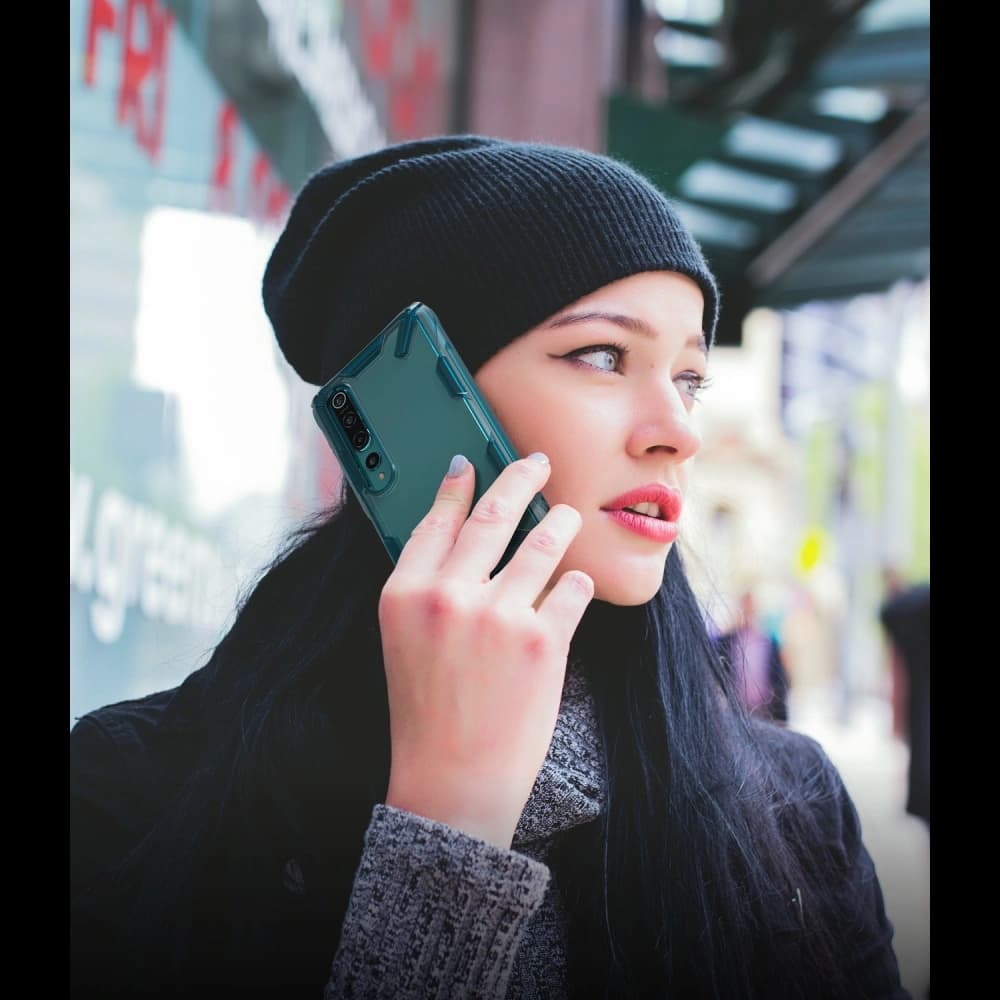 Etui Ringke Fusion-X Xiaomi Mi 10/Pro Tyrkysově zelená - 4