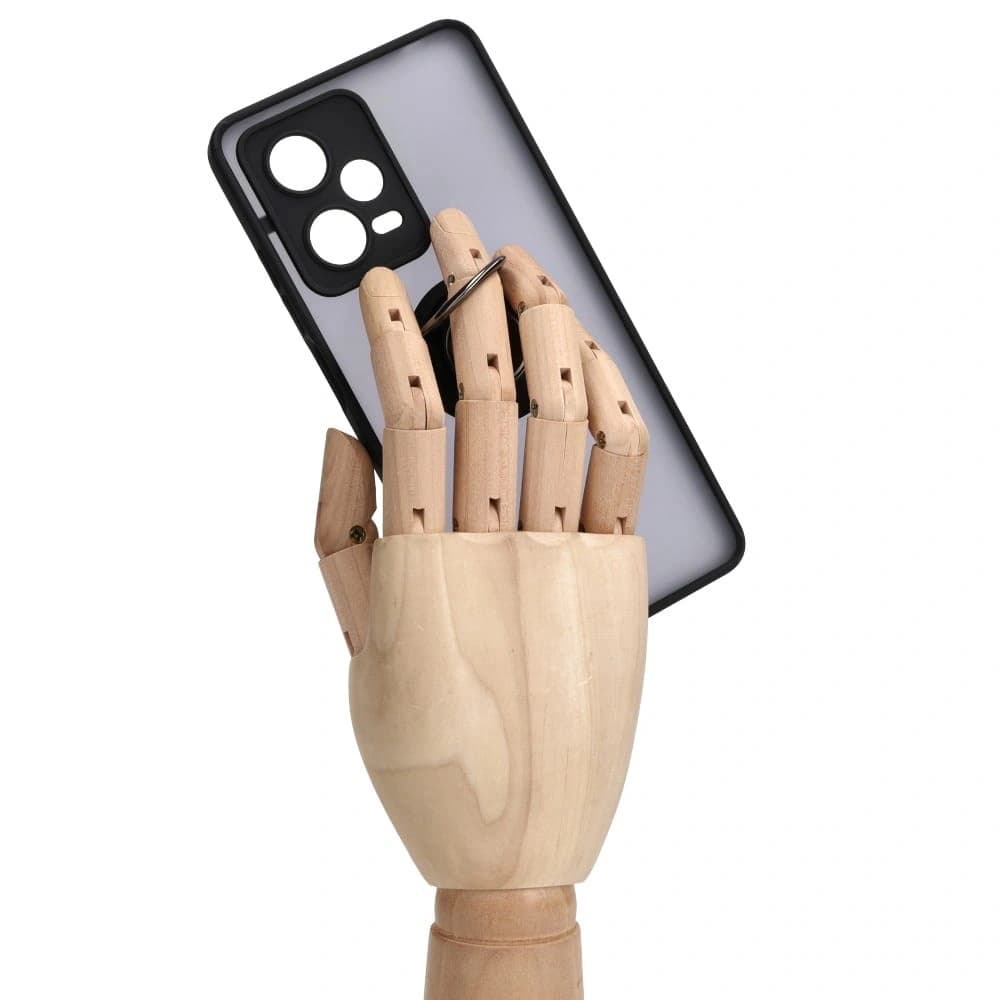 Bizon Case Hybrid Ring Xiaomi Redmi Note 12 Pro 5G rauchig mit einem schwarzen Rahmen - 8