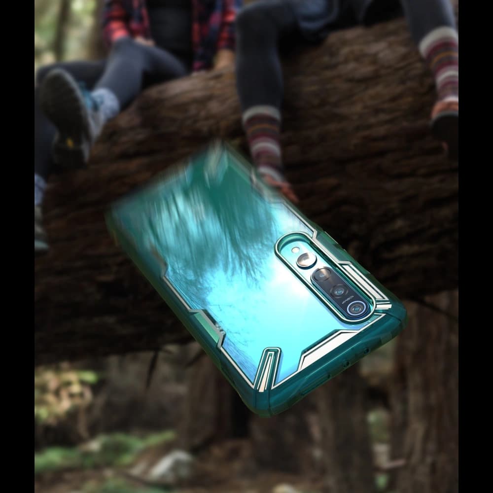 Etui Ringke Fusion-X Xiaomi Mi 10/Pro Tyrkysově zelená - 9