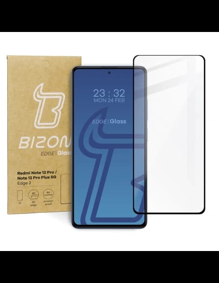 Bizon Glass Edge 2 Redmi Note 12 Pro / 12 Pro+ 5G black