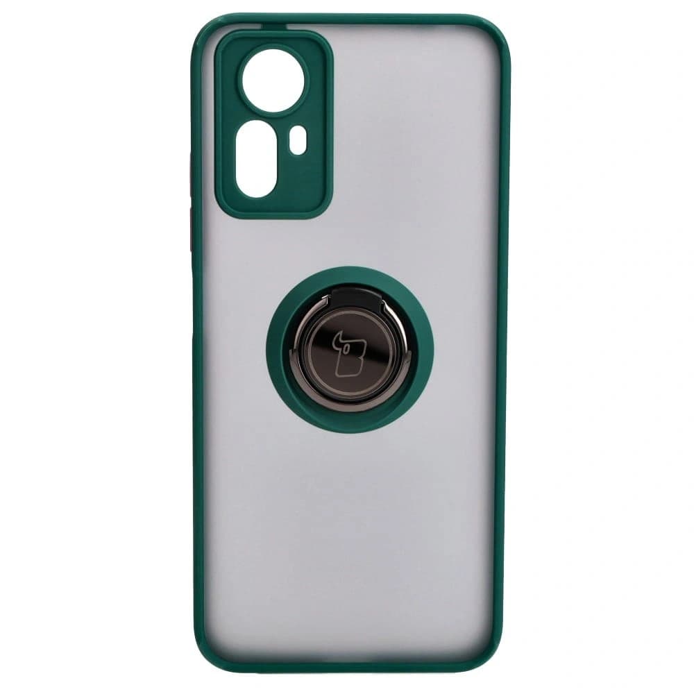 Bizon Case Hybrid Ring Xiaomi Redmi Note 12S smoky with a dark green frame - 2