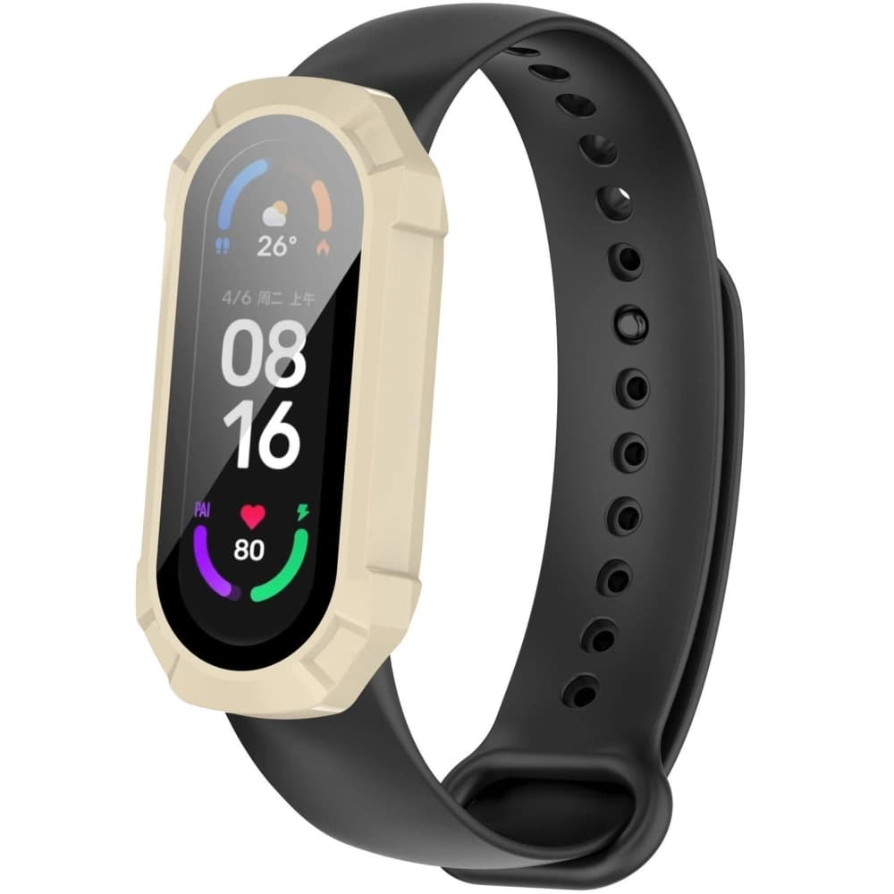 Etui ze skla Bizon Case AntiShock Set Xiaomi Mi Band 7 bílé - 2