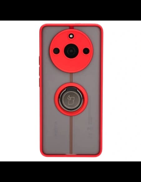 Bizon Case Hybrid Ring Realme 11 Pro / 11 Pro+ smoky with a red frame