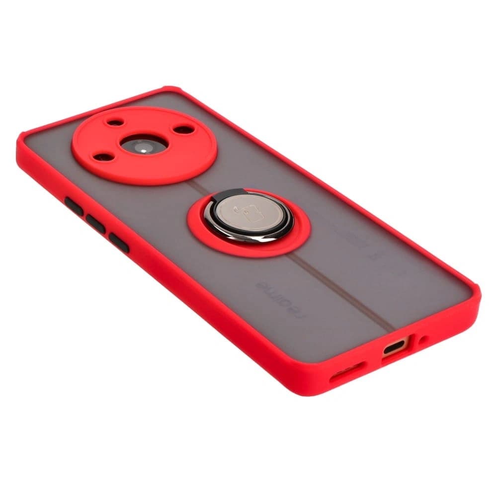 Bizon Case Hybrid Ring Realme 11 Pro / 11 Pro+ smoky with a red frame - 4