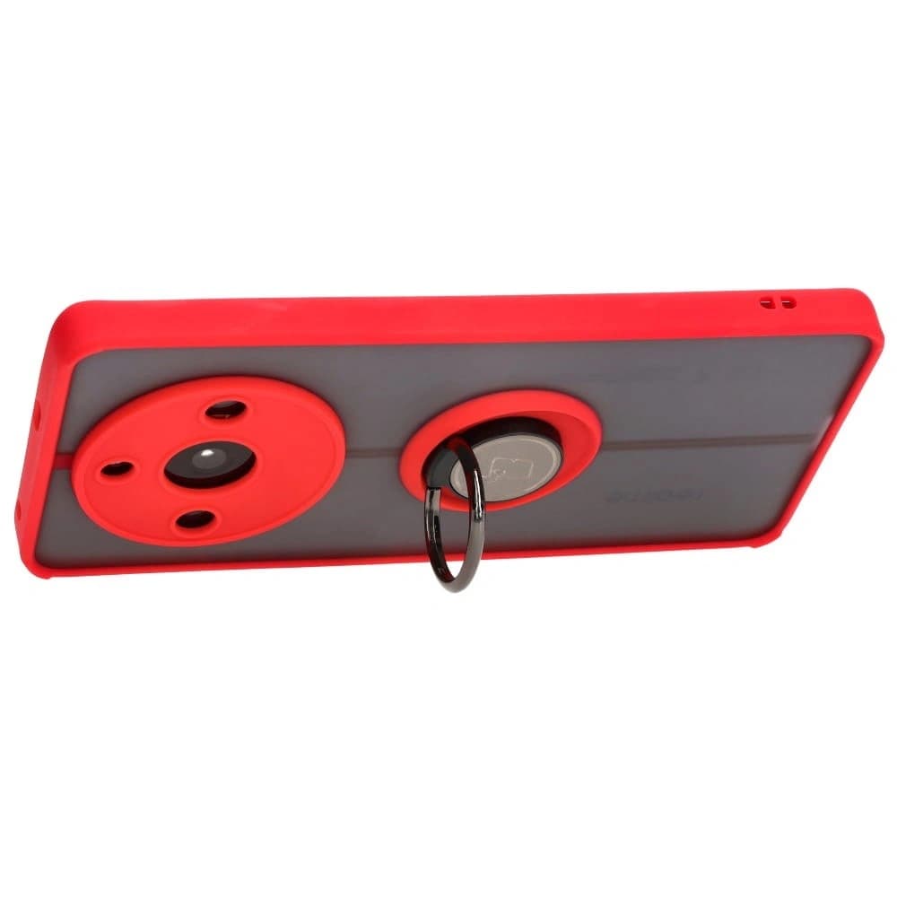 Bizon Case Hybrid Ring Realme 11 Pro / 11 Pro+ smoky with a red frame - 5